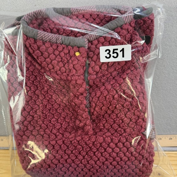 Simply Southern Pullover Fleece Mock Neck Snap Button Pocket Pink‎ Large - Picture 8 of 8